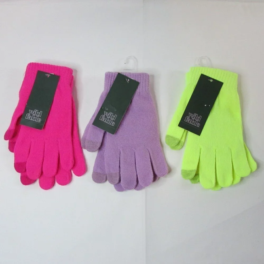 3-New Women's Wild Fable Tech Touch Gloves